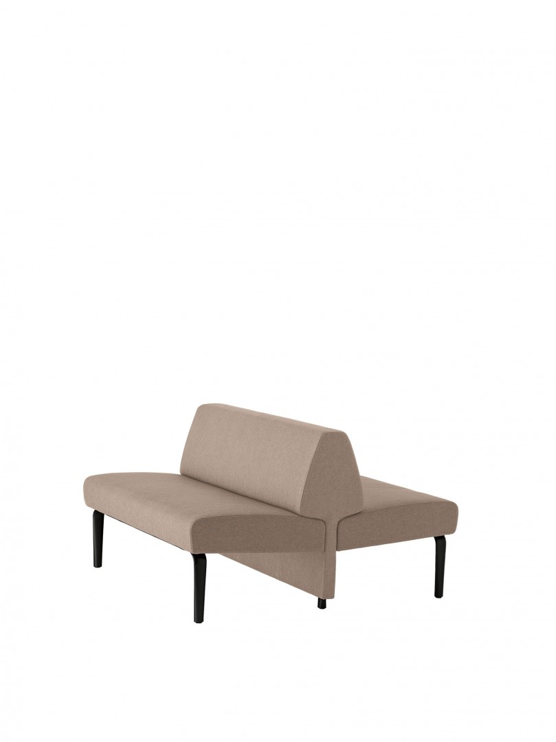 Ambit 1065 Модульная система сидений. Сиденье и спинка мягкие. Ножки из литого алюминия. Линейный модуль L 120 см, спинка H 76 см. Двусторонняя версия. Et al. Ambit