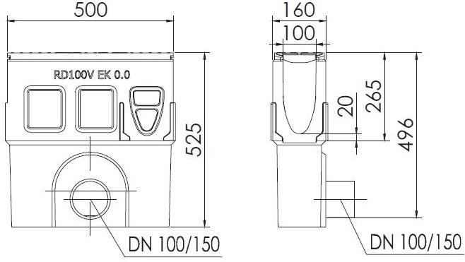 ACO PASSAVANT Сливная яма из полимербетона Aco drain® monoblock rd 10769 / 10772 - Вид №1