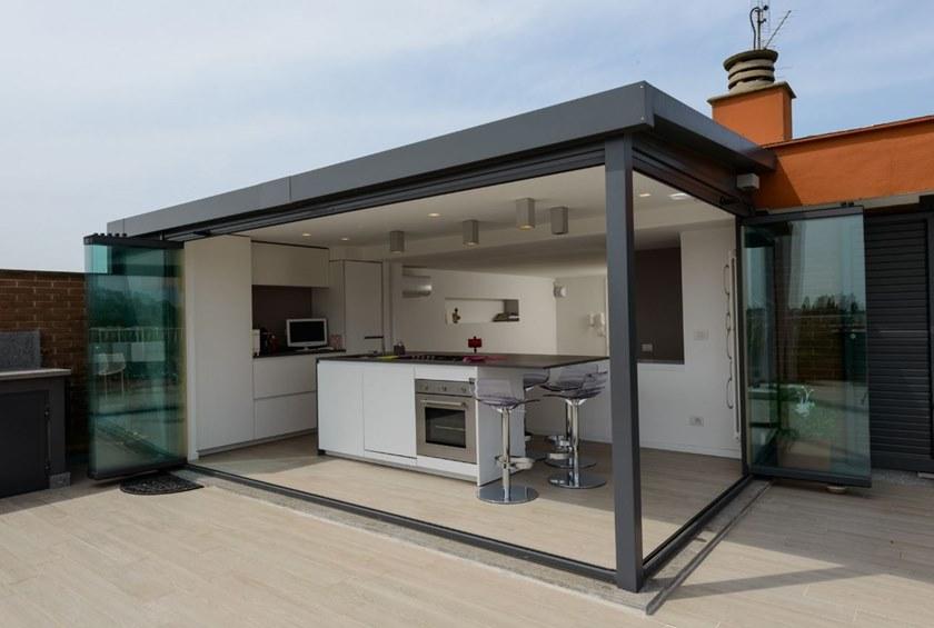 SUNROOM Складное алюминиевое окно Sistemi tuttovetro sun-id-1384371 - Вид №12