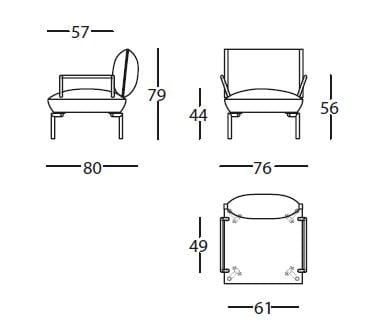 Тканевое кресло с подлокотниками SANCAL Click ARCH-00049526 - Вид №3