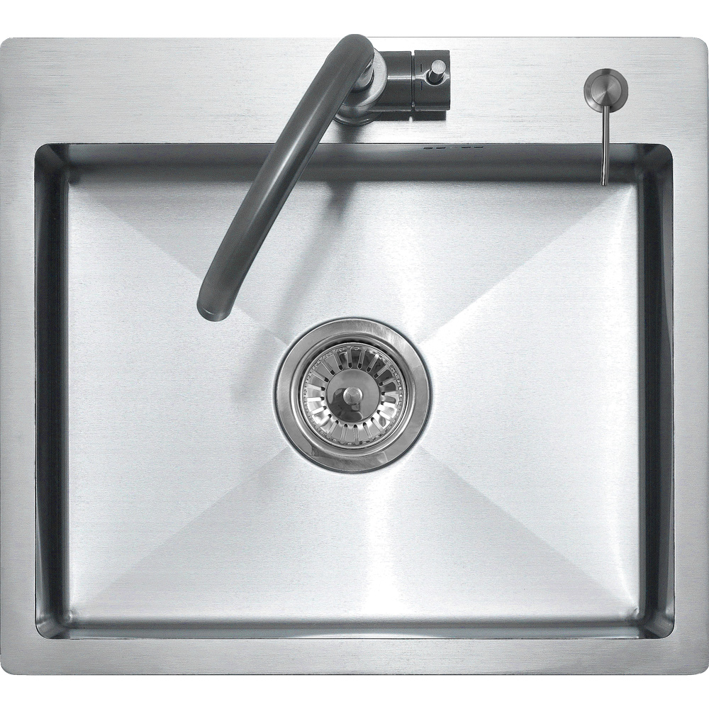 Мойка R5045H MELANA ProfLine 3,0/200 САТИН врезная прямоугольная в комплекте с дозатором MLN-R5045H+дозатор