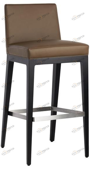 Potocco Высокий кожаный табурет с подставкой для ног Greta 695/a