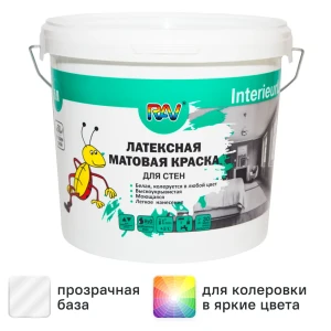 Краска для стен Rav InterieurLatex матовая прозрачная база C 5 л 82127822 STLM-2154476
