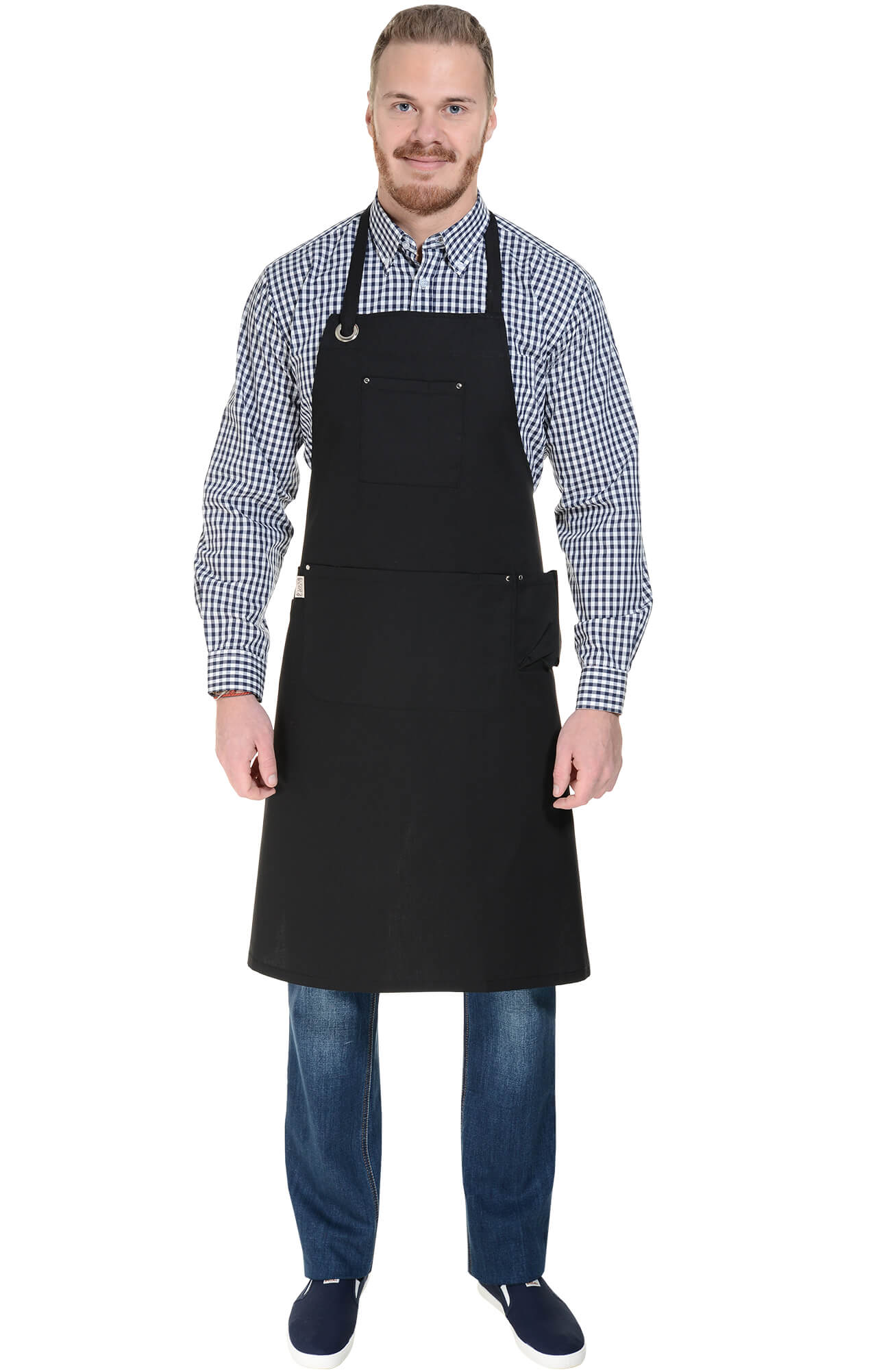 59985 Фартук  с нагрудником, цвет black RICON  Одежда для официантов  размер  - Вид №9