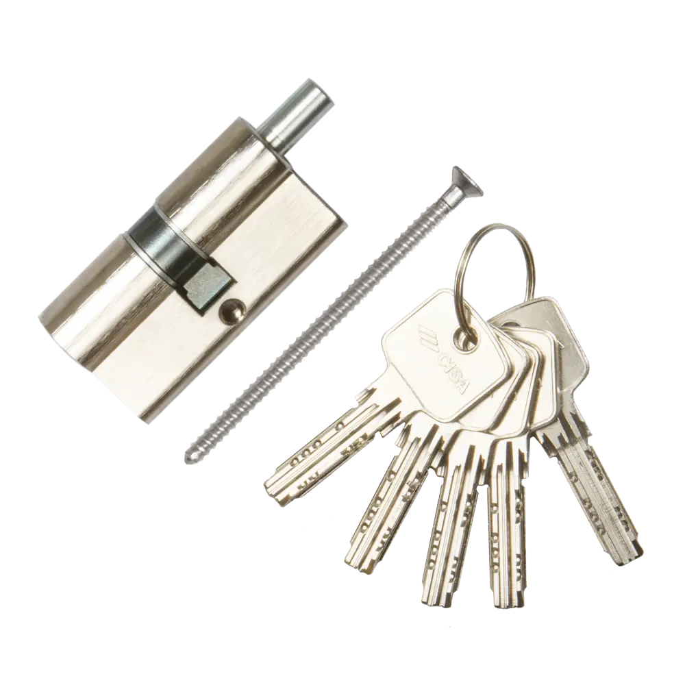 Цилиндр Cisa Astral ОА312-13.12, 35x35 мм, ключ/шток, цвет никель, без вертушки STLM-2200760 - Вид №1