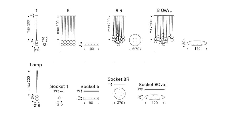Стеклянный подвесной светильник Cattelan italia APOLLO ARCH-00053475 - Вид №5