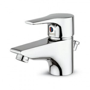 ZP9208 Смеситель для раковины, однорычажный, с аэратором, сливной слив 1 1/4 ", гибкие хвостовики. Zucchetti Flat