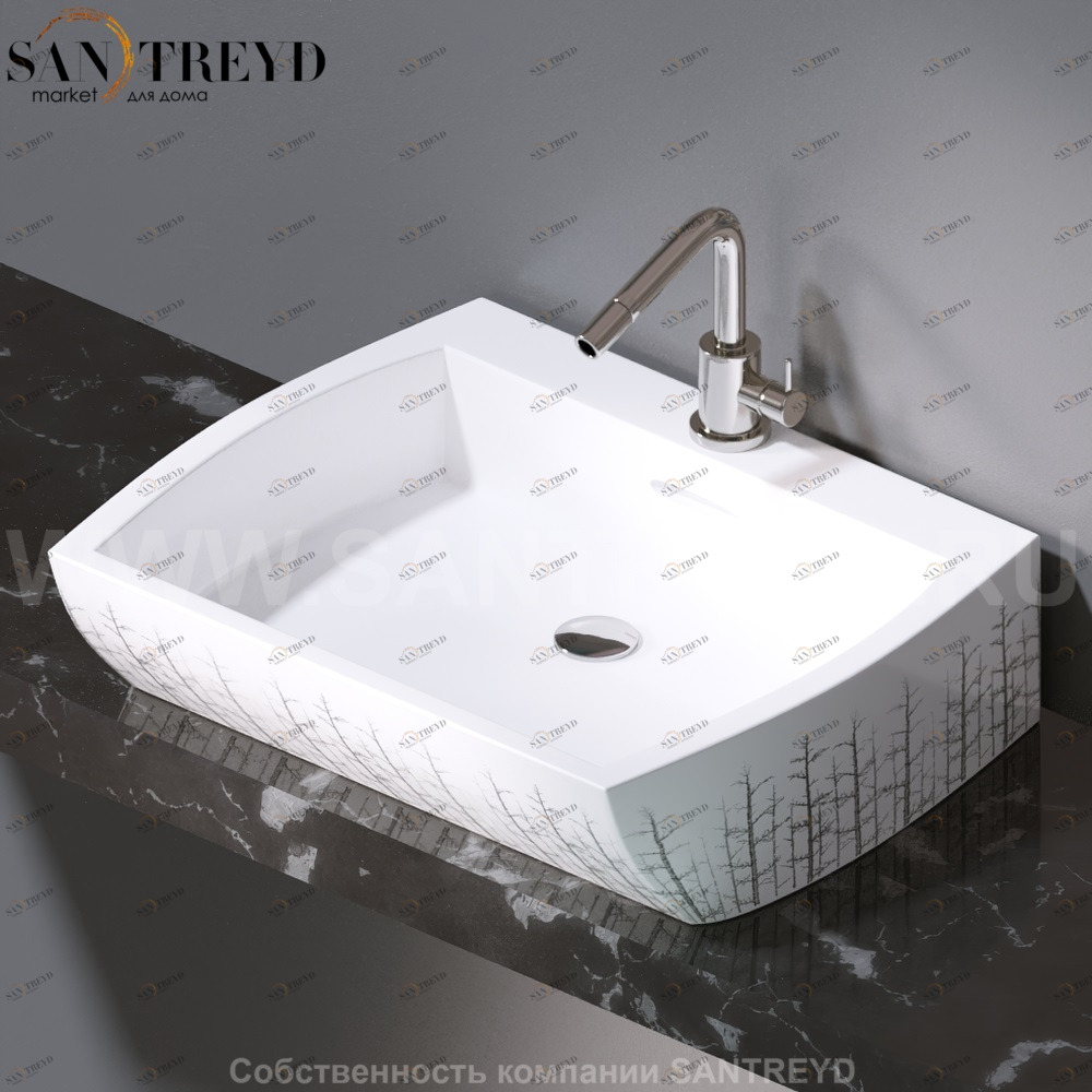 L282.405 Накладная раковина на столешницу  овальная A. e T. Italia SQUARE AeT ITALIA