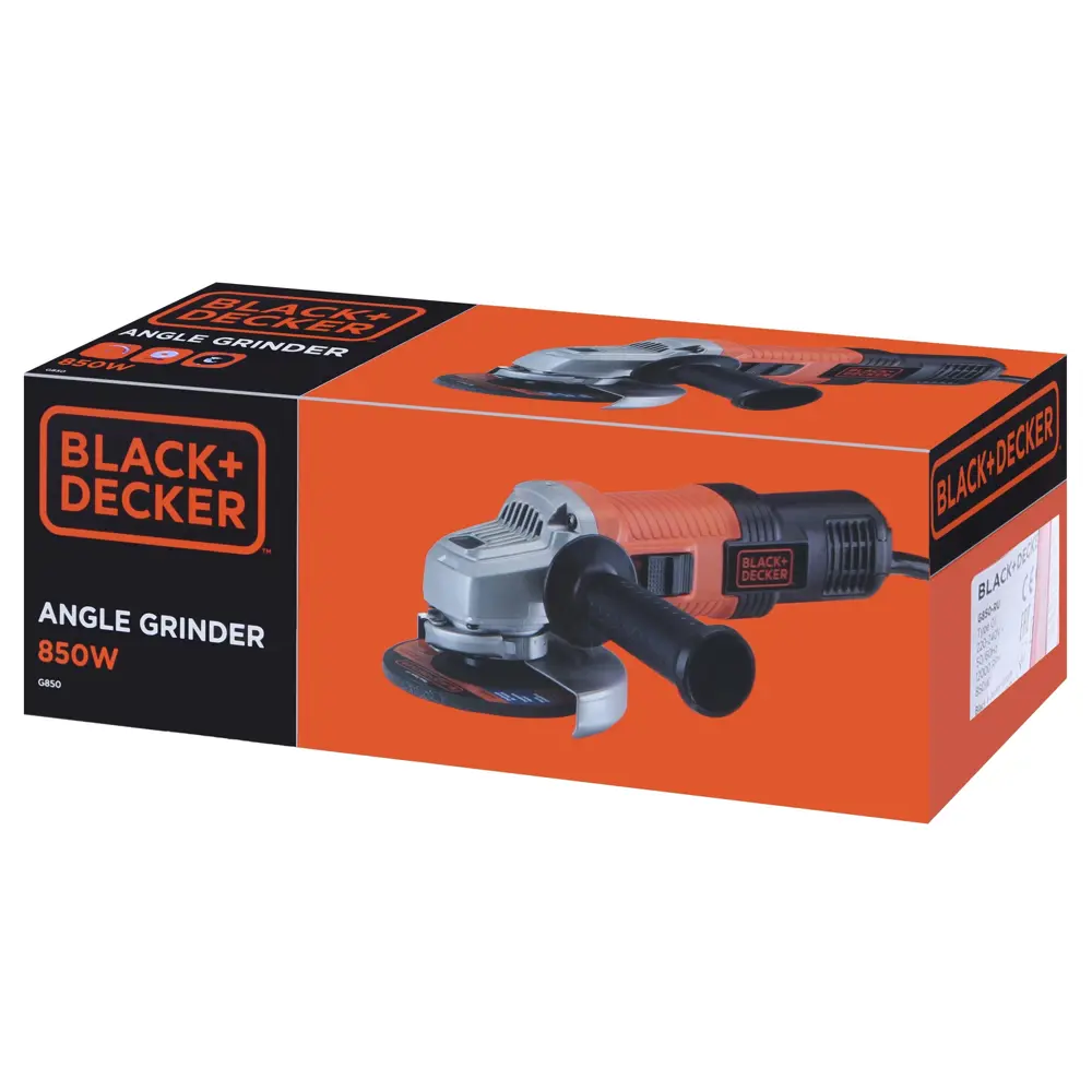 УШМ (болгарка) Black&Decker G850, 850 Вт, 125 мм 81976768 STLM-2206571 BLACK + DECKER  - Вид №4