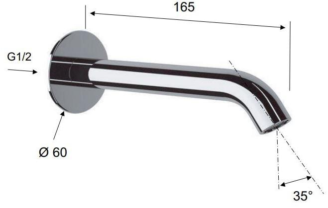 Remer Rubinetterie Латунный носик X style 91 x - Вид №1