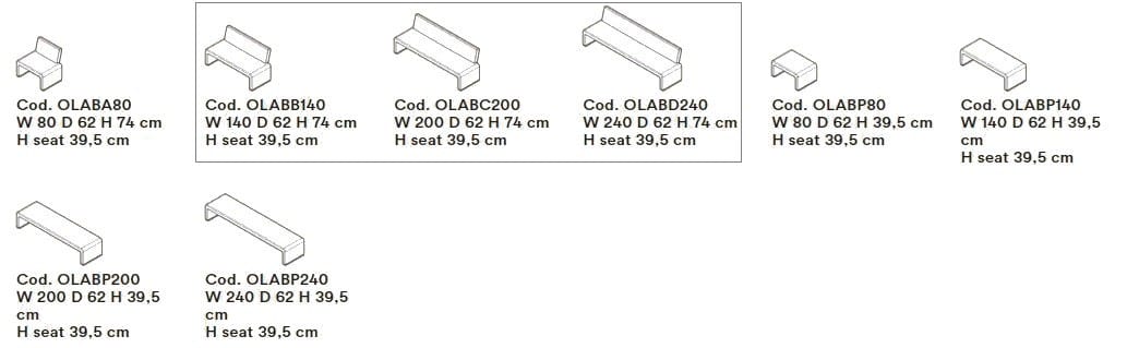 Тканевая скамья со спинкой Tacchini Labanca ARCH-00126101 - Вид №6