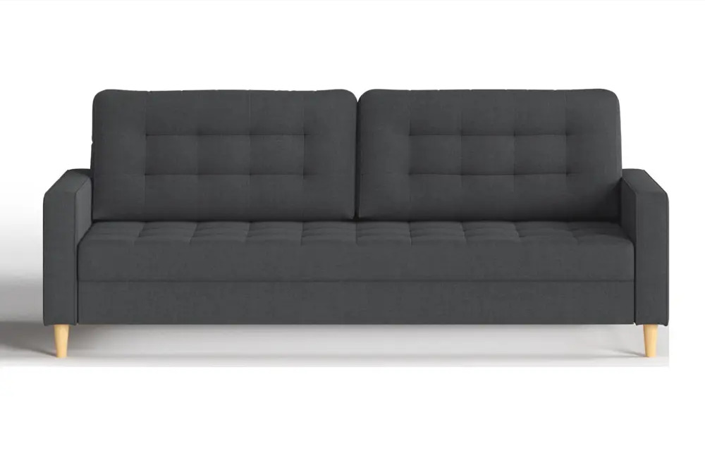 91581509 Раскладной диван Hypnoz Lugo 223x92.5x94 см рогожка цвет темно-серый STLM-1078598