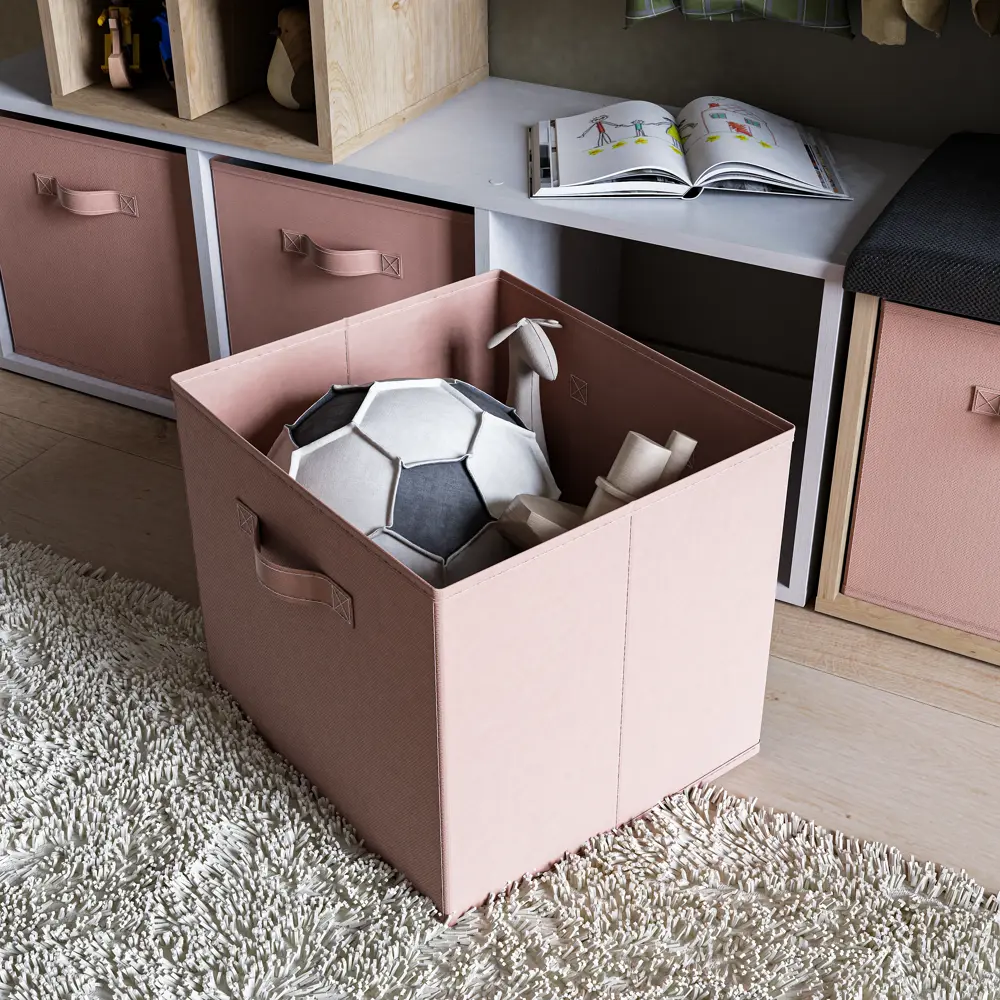 Короб Spaceo KUB Kiss 31x31x31 см 29.7 л полиэстер цвет розовый 81990611 STLM-2125238 - Вид №5