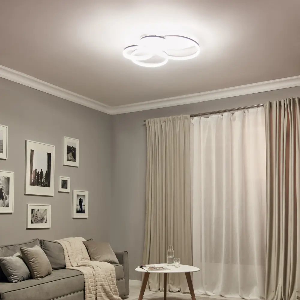 Люстра потолочная светодиодная диммируемая Ritter Eclipse 52084 3 с д/у 124 Вт 31 м² 2700К-6500К цвет белый/коричневый 84339757 STLM-2110216  - Вид №13
