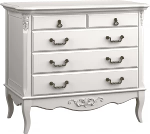 Комод с 5 ящиками состаренная слоновая кость Aletan-Provence АЛЕТАН КОМОДЫ ALETAN - PROVENCE 177782 Молочный;слоновая кость
