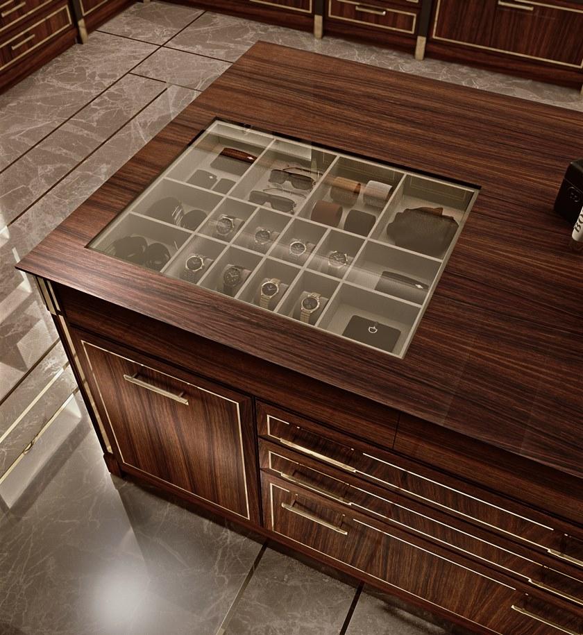 Martini Interiors Угловая модульная деревянная гардеробная в классическом стиле со встроенной подсветкой Essenza sun-id-1372963 - Вид №2