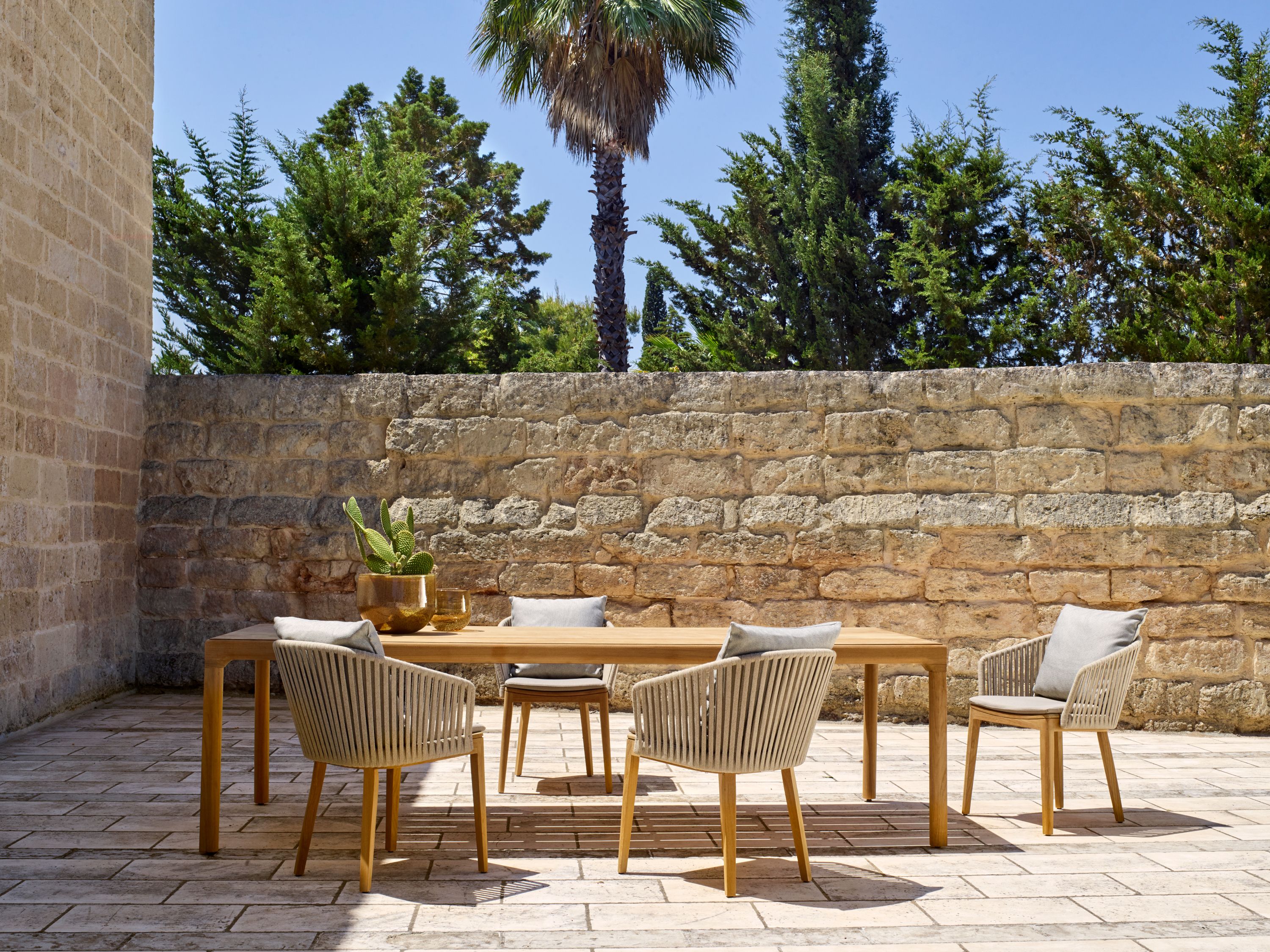 Стул для сада из тикового дерева с подлокотниками TRIBÙ Mood ARCH-00068462 - Вид №3