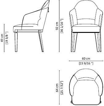 Paolo Castelli Кожаное и деревянное кресло с подлокотниками sun-id-1399028 - Вид №6