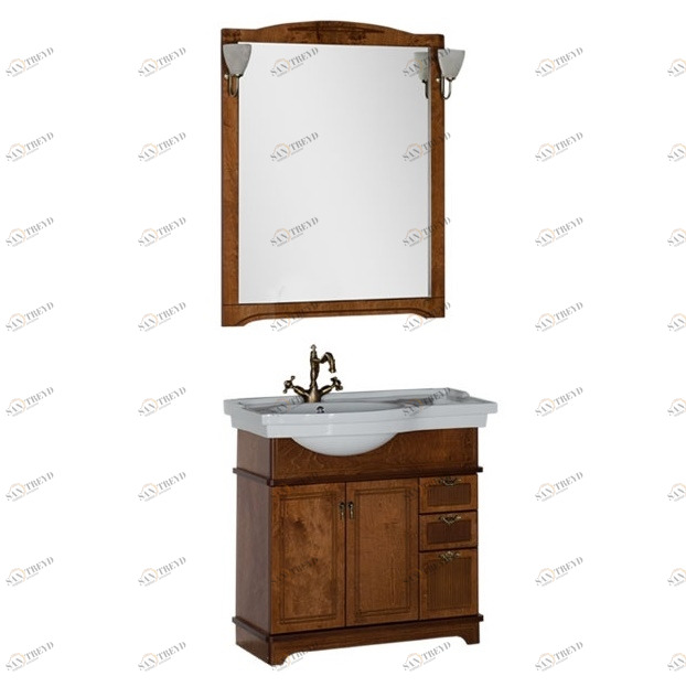 Комплект мебели Aquanet Луис 90 L темный орех 00169421