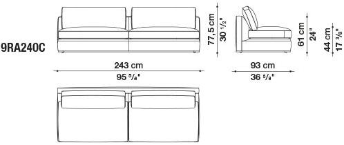 B&B Italia Модульный угловой диван из ткани Richard sun-id-1472345 - Вид №29