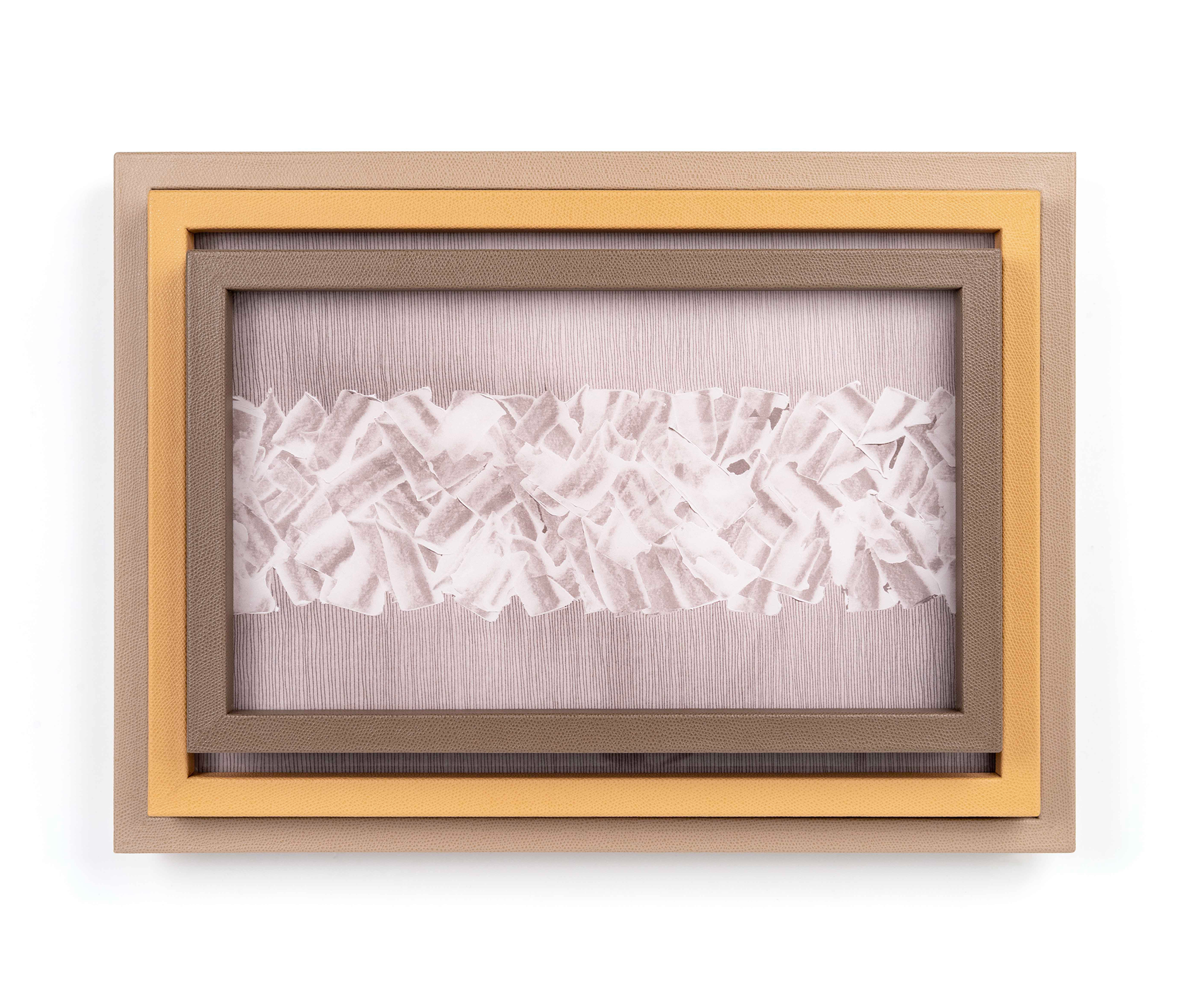 Поднос для заметок - 45X32 см/металл-хром/зернистая кожа_кремовый Pinetti 00.1981.029.027 - Вид №6