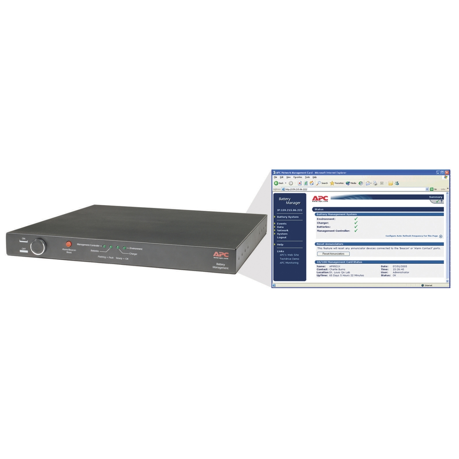 AP9925 Жгут управления батареями 25ft Schneider Electric 