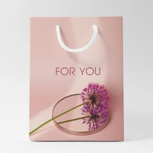 Пакет подарочный Симфония For you 30x21x14 см цвет разноцветный