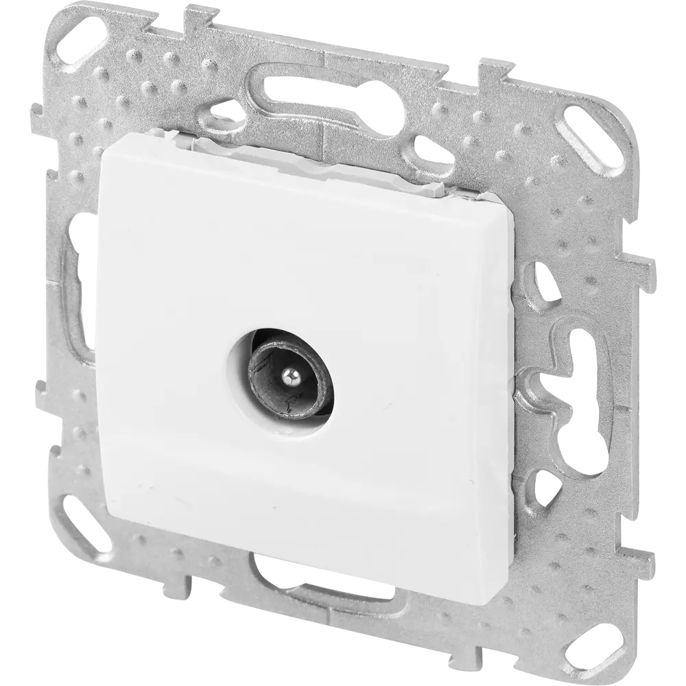 ТВ-розетка оконечная встраиваемая Systeme Electric Unica шлейф, цвет белый STLM-2078604 - Вид №3