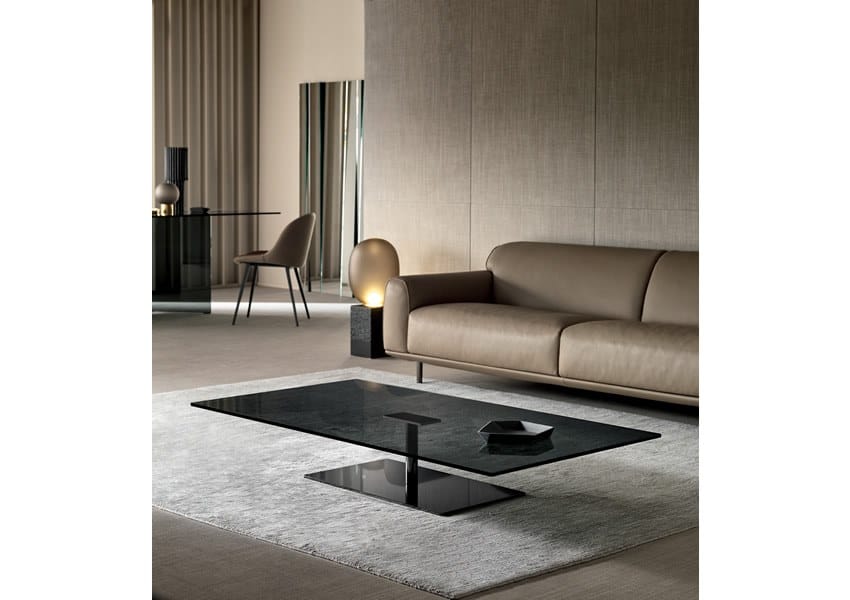 Прямоугольный низкий журнальный столик из закаленного стекла Tonelli Design ARCH-00021623 - Вид №2