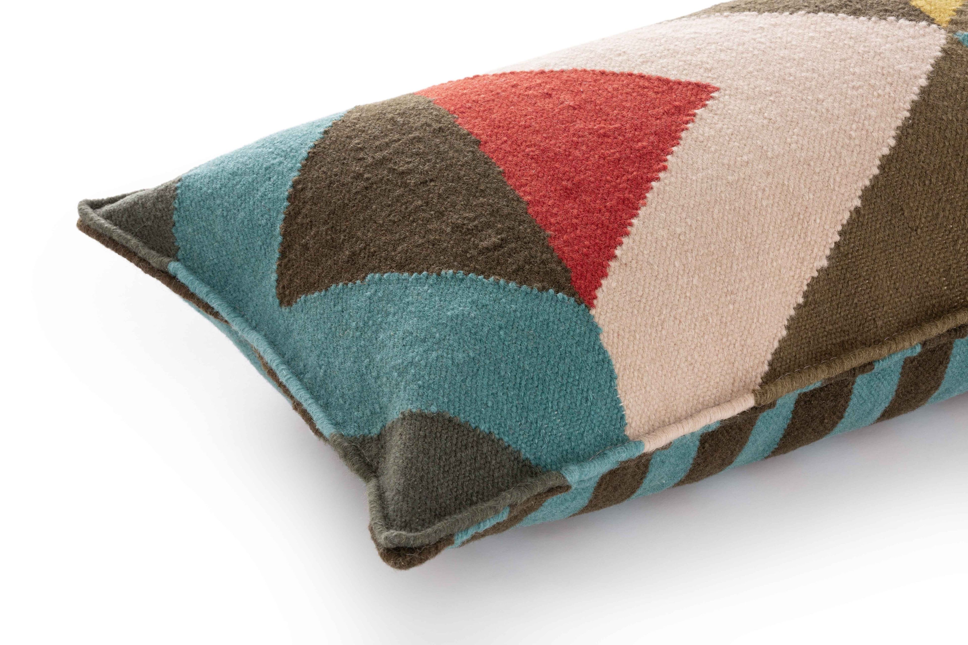 Съемная шерстяная подушка с геометрическим рисунком GAN Vanguardias ARCH-00072484 - Вид №6