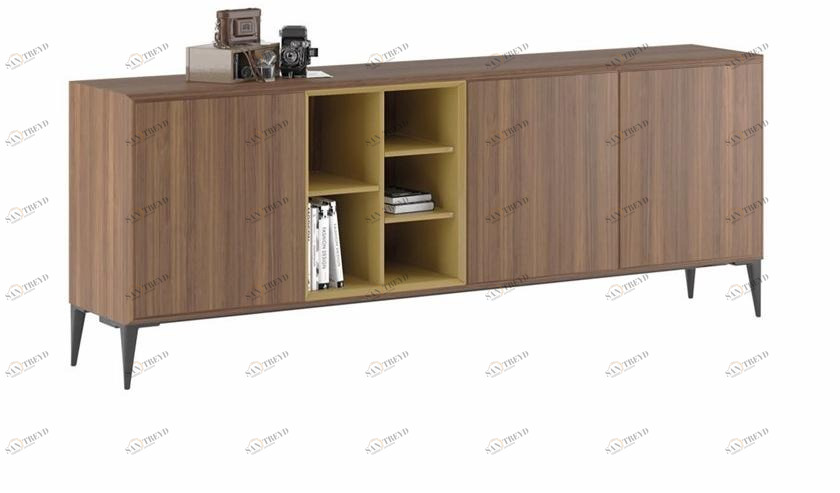 Ersa Лакированная тумба для офиса из фанерованной древесины с распашными дверцами sun-id-1479064