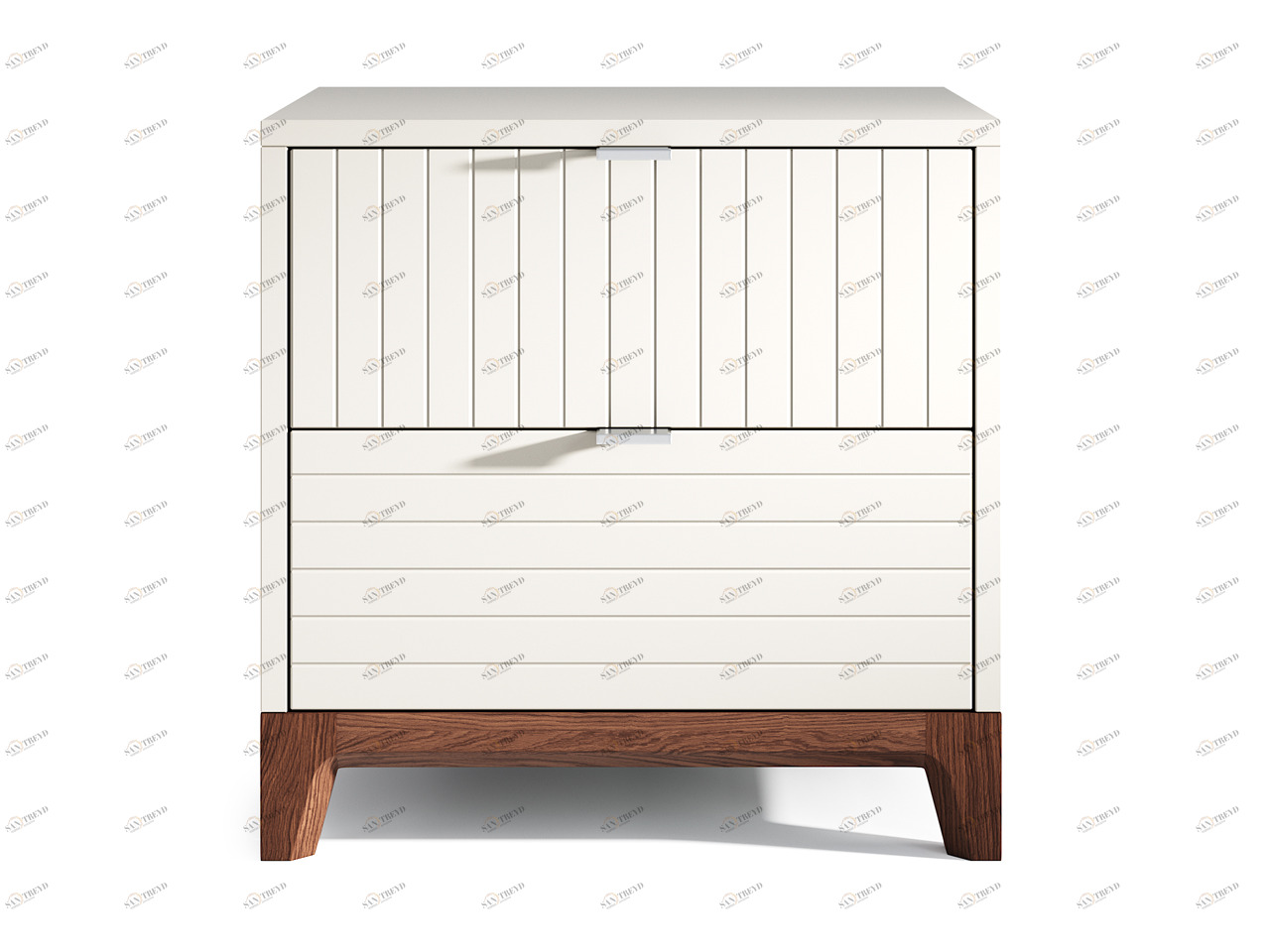 Тумбочка прикроватная для спальни слоновая кость Case THE IDEA  210321 Белый 