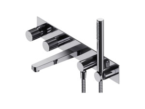 Встраиваемый смеситель для ванны с 5 отверстиями и ручным душем