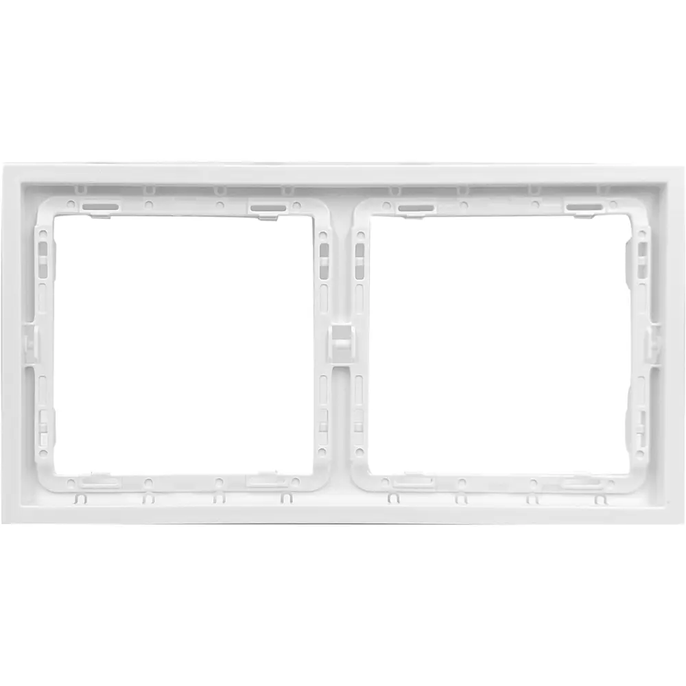 Рамка для розеток MIRKL Grace 2 поста белая 89393860 STLM-1544078