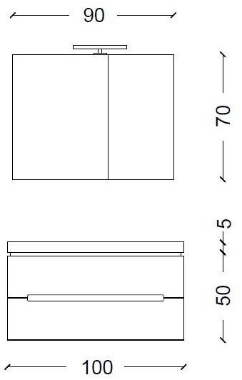 Mobiltesino Настенная тумба под умывальник из ясеня с ящиками Estra sun-id-1407068 - Вид №4