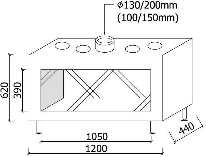Metalfire Двусторонний закрытый газовый камин Avenue sun-id-1361714 - Вид №6