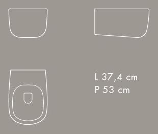 Подвесной унитаз настенный Белый Nic Ovvio Италия sun-id-1487909 - Вид №4
