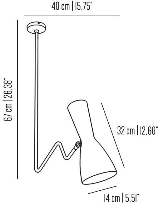 Il Bronzetto Регулируемый латунный подвесной светильник Wormhole Wor07 tris - Вид №3