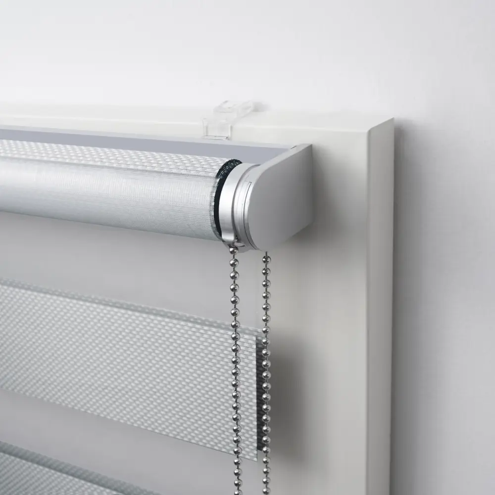 Рулонная штора день-ночь KREAFORTA Novosiberia 55×175 см серая в полоску 89408645 STLM-1580407 - Вид №3