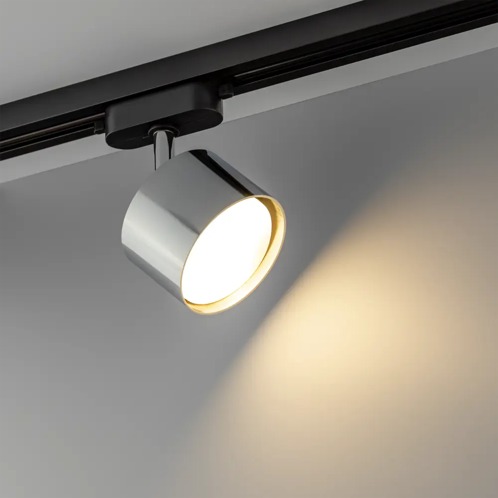 Трековый светильник спот поворотный Ritter Artline 85x55мм под лампу GX53 до 4м² металл цвет хром 84846909 STLM-2047120  - Вид №1