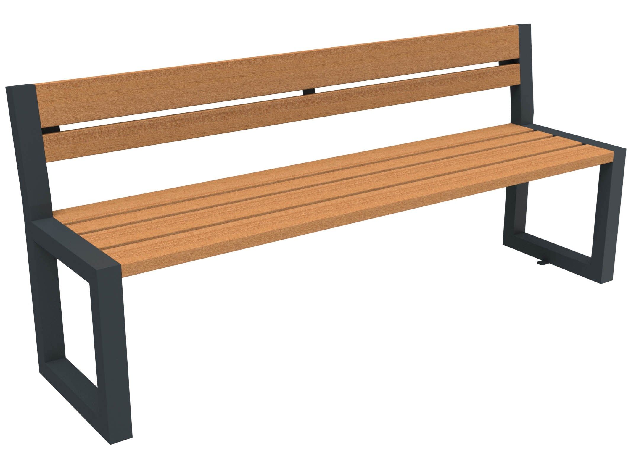 Скамья из окуме со спинкой Lazzari ритм ARCH-00140158 - Вид №10