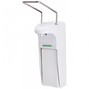 77903 SARAYA СНГ, Россия SARAYA MDS-1000 P/PW медицинский локтевой дозатор для жидкого мыла и спиртового антисептика пластик ABS 1000 мл сертификат РУ белый