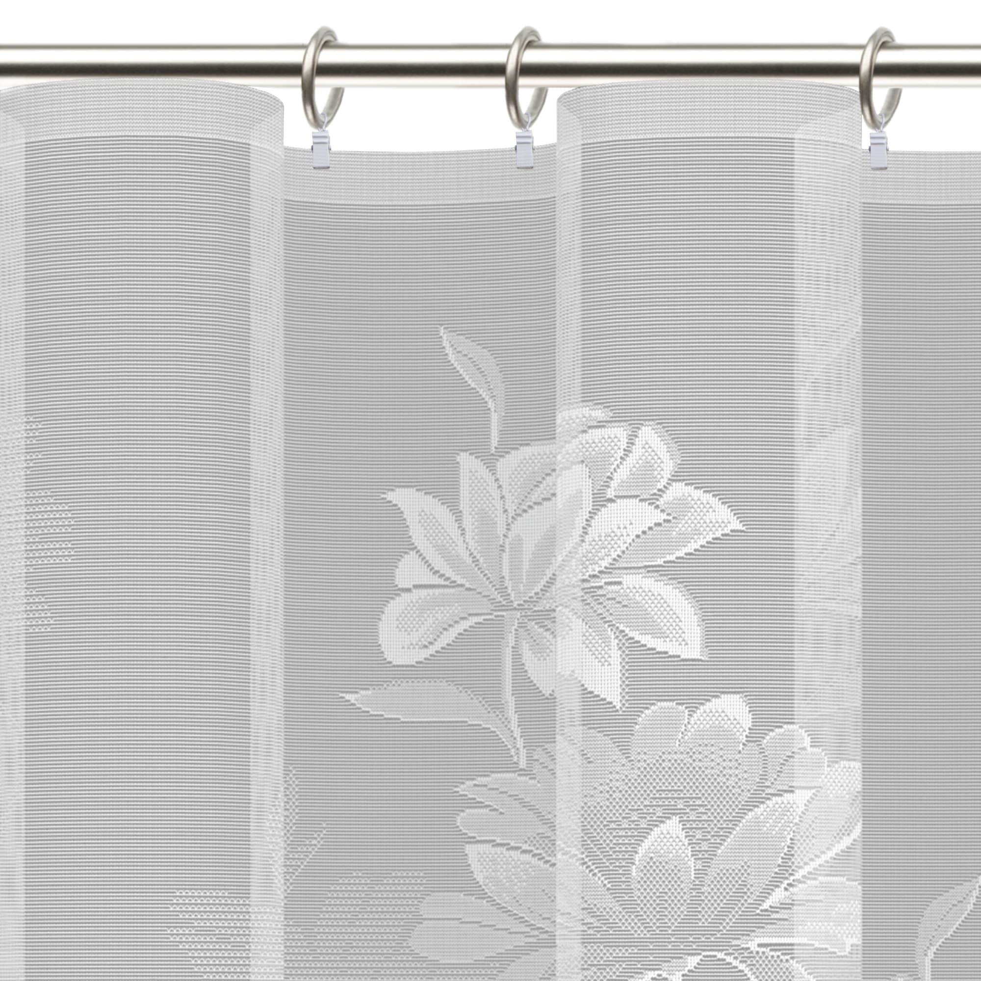 85276016 Тюль для кухни "Лианы" 200x165 см цвет белый Santreyd  - Вид №5