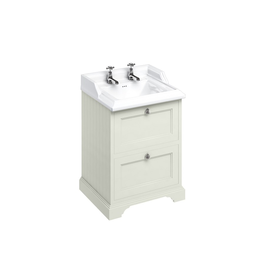 Burlington Отдельностоящий блок 65 с 2 ящиками и классической раковиной Classic Grey с 1 отверстием под смеситель Раковина FF9G_B15 1TH  - Вид №8