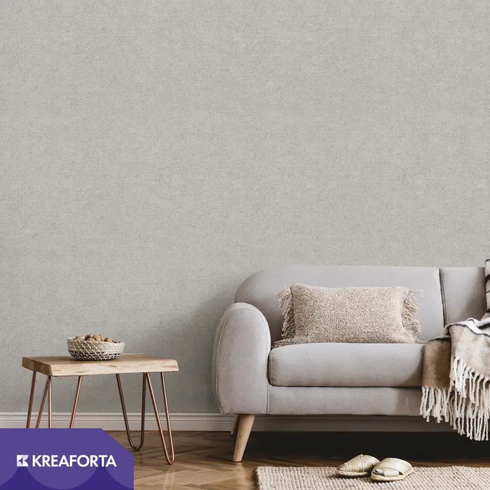 Обои флизелиновые KREAFORTA Linen коричневые 1.06 м 77022-81 89454227 STLM-2039999 - Вид №2