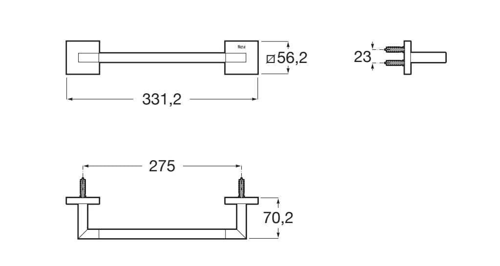 Металлический держатель для полотенец Roca Hotels ARCH-00032065 - Вид №8