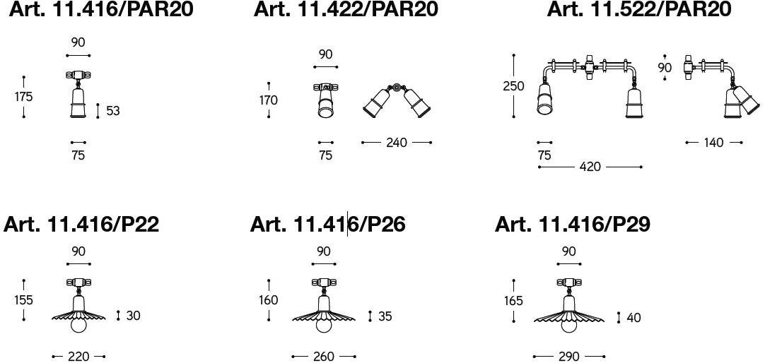 Aldo Bernardi Настенный светильник с несколькими регулировками Civetta sun-id-1407983 - Вид №1