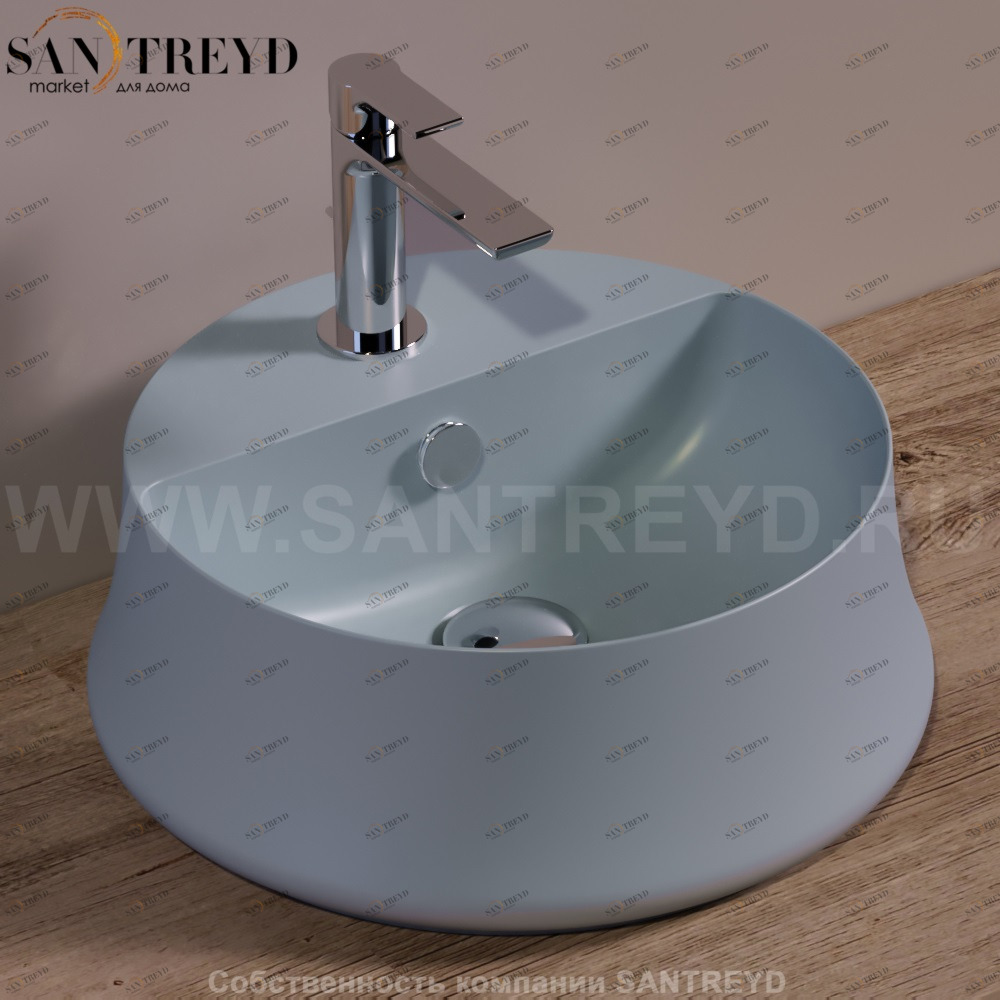 SH03TELAMATT Накладная раковина на столешницу  круглая Simas Sharp