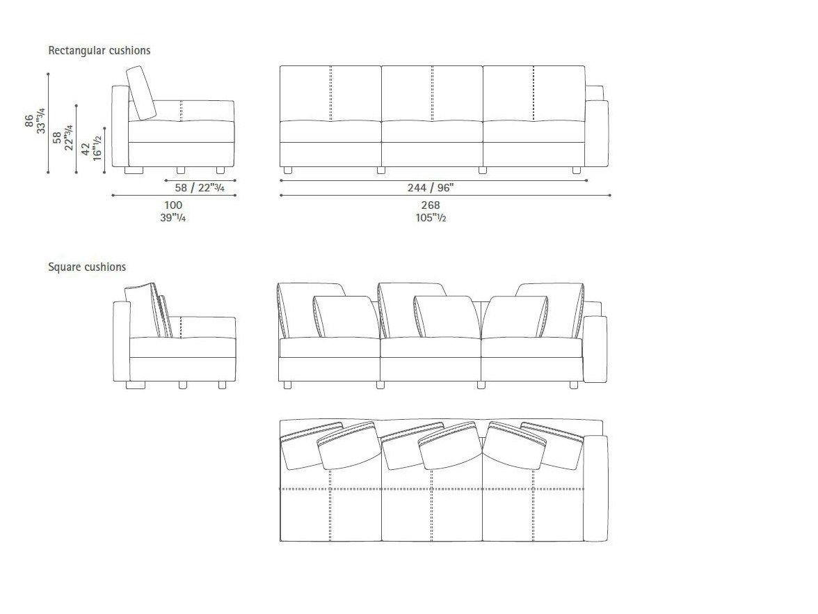 Кожаный модульный угловой диван Poltrona Frau коллекция - диваны и кресла ARCH-00060847 - Вид №34
