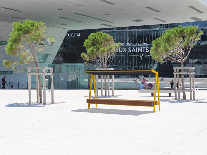 mmcité1 Скамейка из стали и дерева Woody sun-id-1447296 - Вид №11